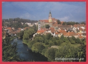 Český Krumlov - Hrádek s věží, pohled přes Latrán