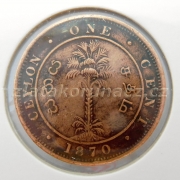 Ceylon - 1 cent 1870