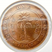 Ceylon - 1 cent 1943