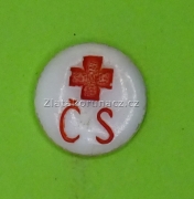 Červený kříž-ČS bílý kulatý