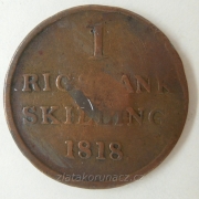 Dánsko - 1 righsbank skilling 1818