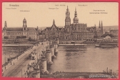Drážďany - pohled na Augustusbrücke