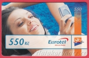 Eurotel - 550 Kč  -  žena s telefonem