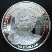 Fiji - 1 Dollar -Diana - Princezna z Walesu II.