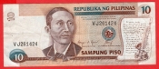 Filipíny - 10 Piso 1985-94 Var. Signatury