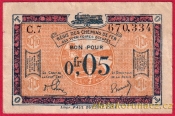 Francie - 0,05 franků na železniční dopravu