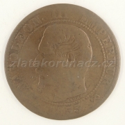 Francie - 5 centimes 1853 B