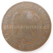 Francie - 5 centimes 1854 B