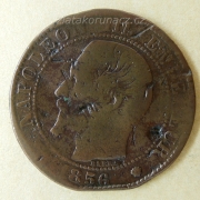Francie - 5 centimes 1856 MA