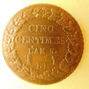 Francie - 5 centimes L´AN 5 BB