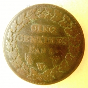 Francie - 5 centimes L´AN 8 W