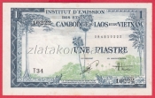 Francouzská Indočína -Kambodža- 1 Piastre 1954