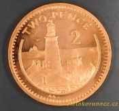 Gibraltar - 2 pence 2000