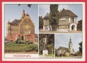 Hodonín - radnice, dům umění, pomník T.G.M., kostel