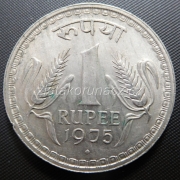 Indie - 1 rupee 1975 tečka
