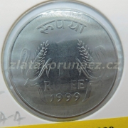 Indie -1 rupee 1999 tečka