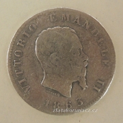 Itálie - 1 lira 1863 T /BN