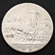 Itálie - 1 lira 1909
