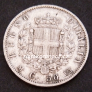 Itálie - 50 centesimi 1863 M I.