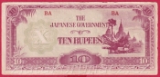 Japonsko (Burma)- 10 Rupees 1942