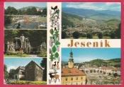 Jeseník - Koupaliště, Priessnitzův pomník, zámek,Rudé náměstí