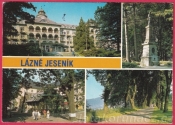  Jeseník - Lázně Jeseník - Sanatorium Priessnitz, pomník Higie, Hrad, Promenáda