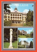 Jeseník - lázně - sanatorium, socha, lázeňský komplex, LD Wolker
