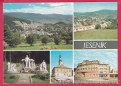 Jeseník - Priessnitzův pomník, radnice, Hotel Jeseník