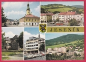 Jeseník - Radnice,Rudé náměstí s interhotelem Slovan, Městské muzeum,Dům služeb