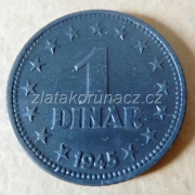Jugoslávie - 1 dinar 1945