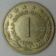 Jugoslávie - 1 dinar 1974
