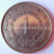 Jugoslávie - 1 dinar 1980