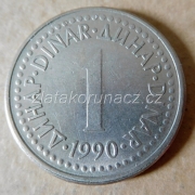 Jugoslávie - 1 dinar 1990