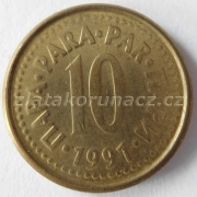 Jugoslávie - 10 para 1991