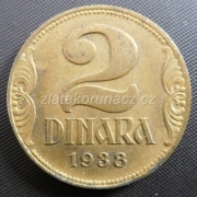 Jugoslávie - 2 dinar 1938