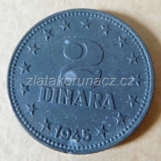 Jugoslávie - 2 dinar 1945