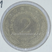 Jugoslavie - 2 Dinar 1981 