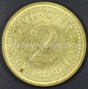 Jugoslávie - 2 dinar 1986