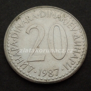 Jugoslávie - 20 dinar 1987
