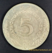 Jugoslávie - 5 dinar 1977