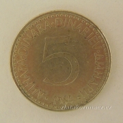 Jugoslávie - 5 dinar 1984