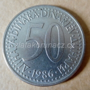 Jugoslávie - 50 dinar 1986
