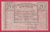 Jugoslávie - Záhřeb - 20 filira