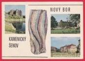 Kamenický Šenov - Nový Bor - skála Varhany, náměstí, Sklářské muzeum