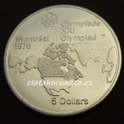 Kanada - 5 dollars 1973-mapa
