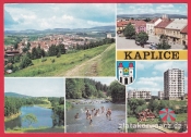 Kaplice - náměstí, sídliště, řeka Malše, přehr. jezero