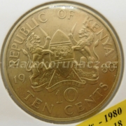 Keňa - 10 cents 1980