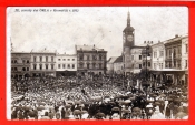Kroměříž - náměstí zemský slet Orla r. 1912