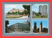 Levice - hotel Rozkvět, náměstí, pomník