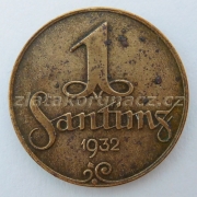 Lotyšsko - 1 santims 1932